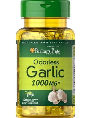 Odorless garlic 1000mg, 100 capsules