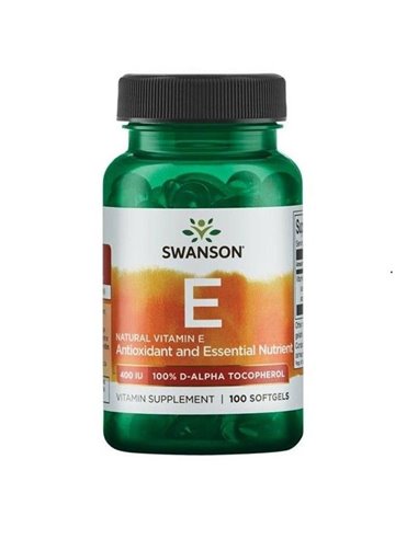 Natural Vitamin E 400IU, 100 capsules