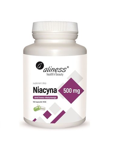 Vitamin B3, Niacin, Nicotinamide 500 mg, 100 capsules