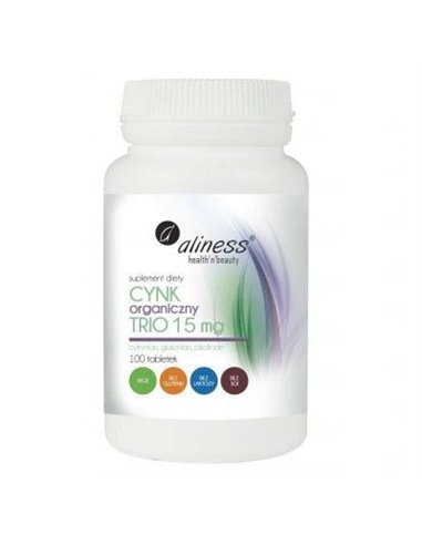 Organic Zinc Trio 15 mg, 100 tablets