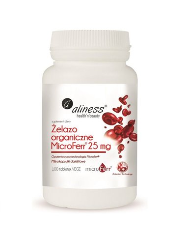 MicroFerr® Organic Iron 25 mg, 100 tablets