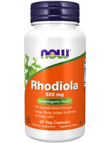 Rhodiola (Rhodiola rosea) 500 mg, 60 Veg Capsules