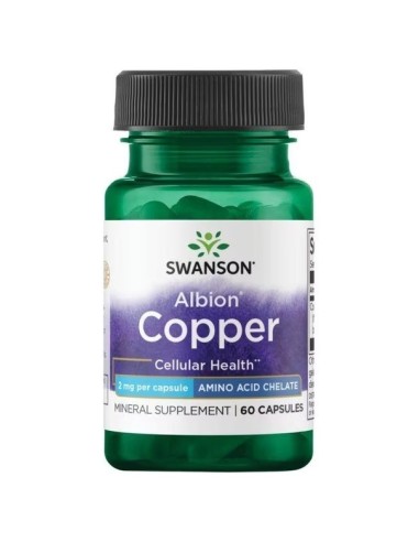 Copper 2 mg, 60 capsules (Swanson)
