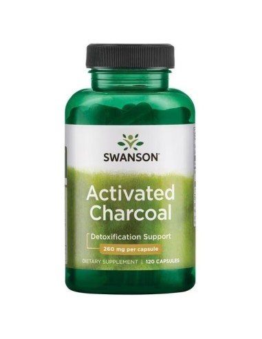 Activated Charcoal 260 mg, 120 capsules