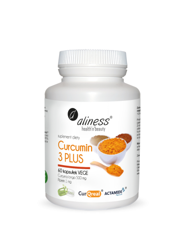 Curcumin  PLUS Curcuma longa 500 mg Piperin 1 mg, 60 capsules